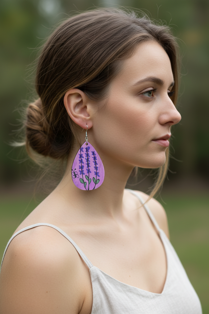The Lavender & Butterfly Earrings