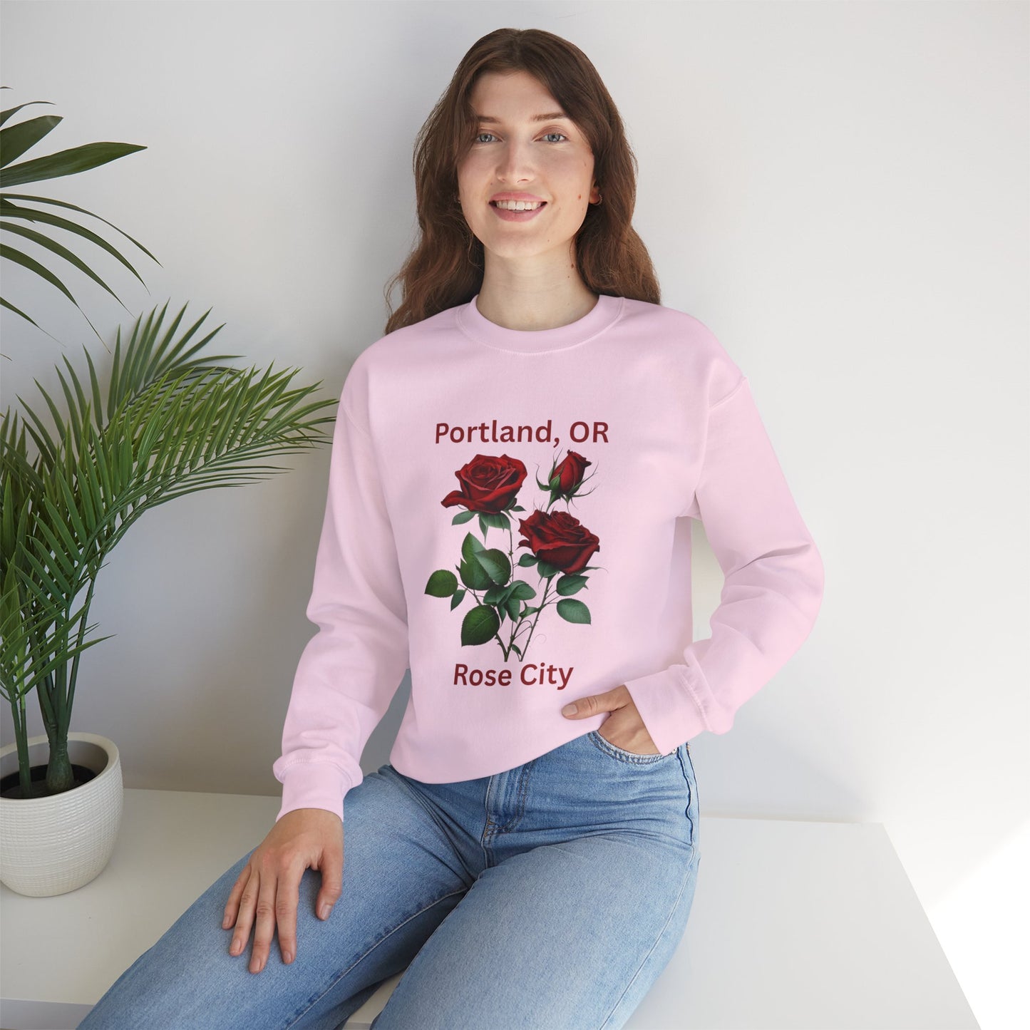 CUSTOM order: crewneck Sweatshirt - Portland, OR Rose City Design