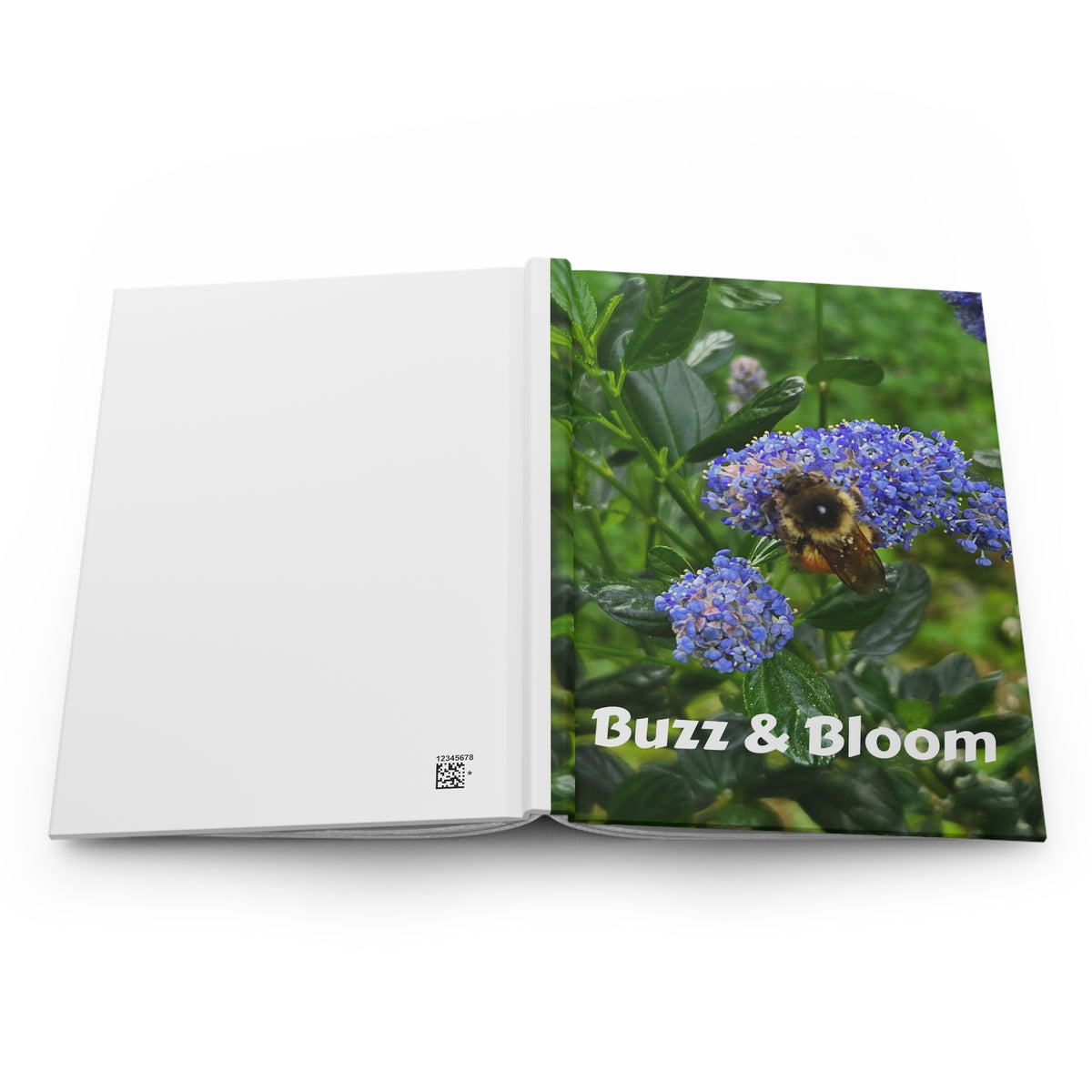 Buzz & Bloom Hardcover Journal — Lined Garden & Bee Notebook for Growth, Goals, and Productivity
