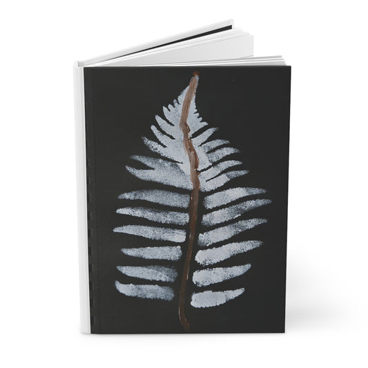Fern Silhouette Hardcover Journal — Lined Matte Notebook for Nature Lovers