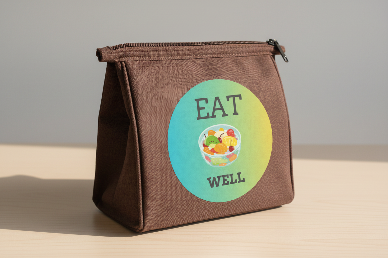 Eat Well Round Vinyl Stickers, Wellness Gifts, Healthy Eating Stickers