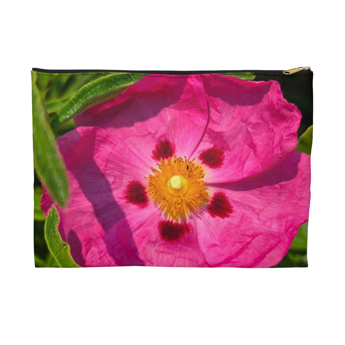Pink Rockrose Floral Accessory Pouch