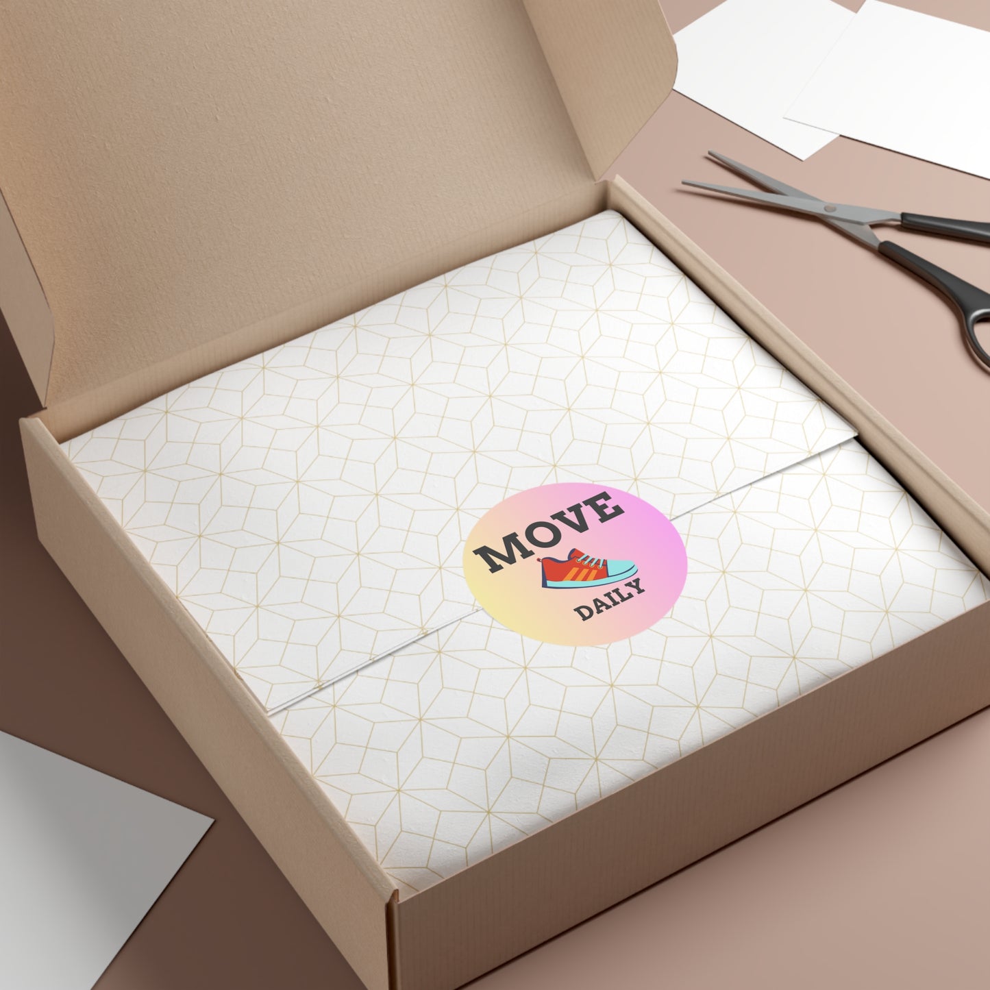 Motivational Round Vinyl Stickers for Active Living, Fitness Decor, Exercise Planner, Gym Gear, Trendy Stickers