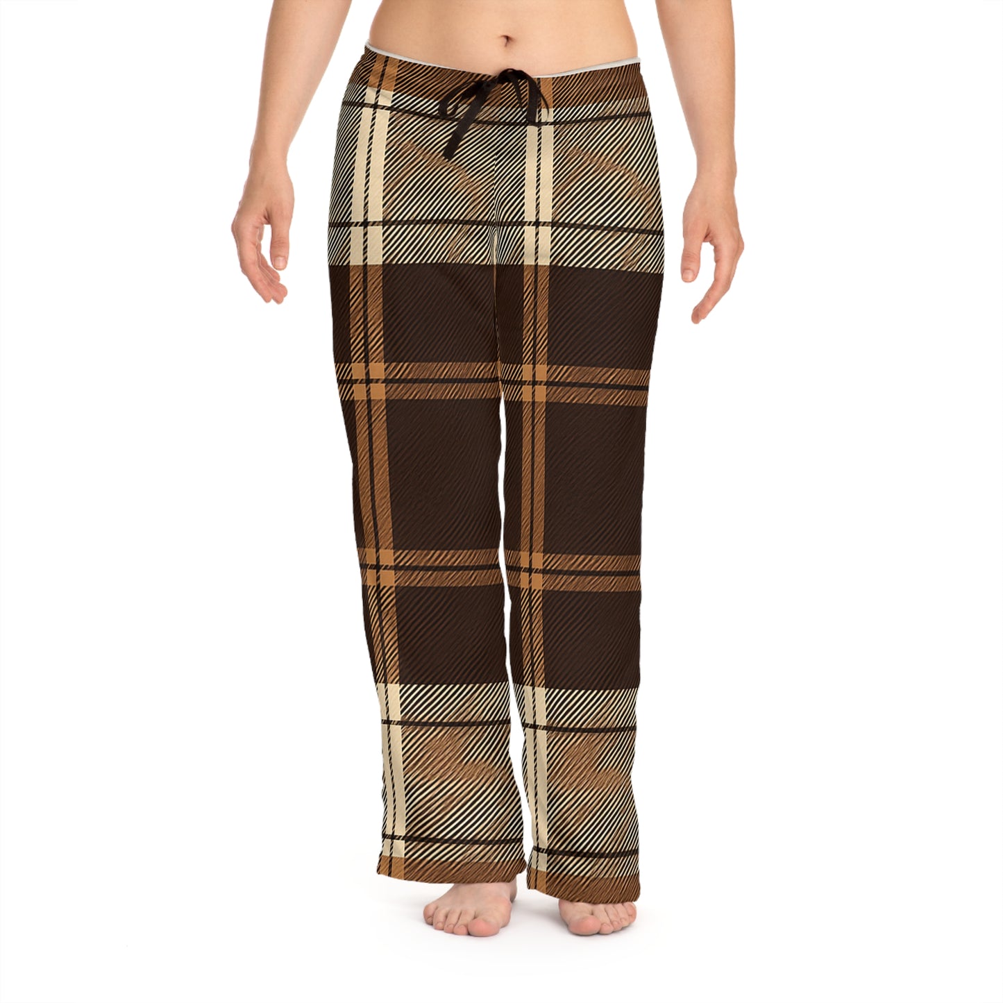 Black and Gold Plaid Pajama Pants