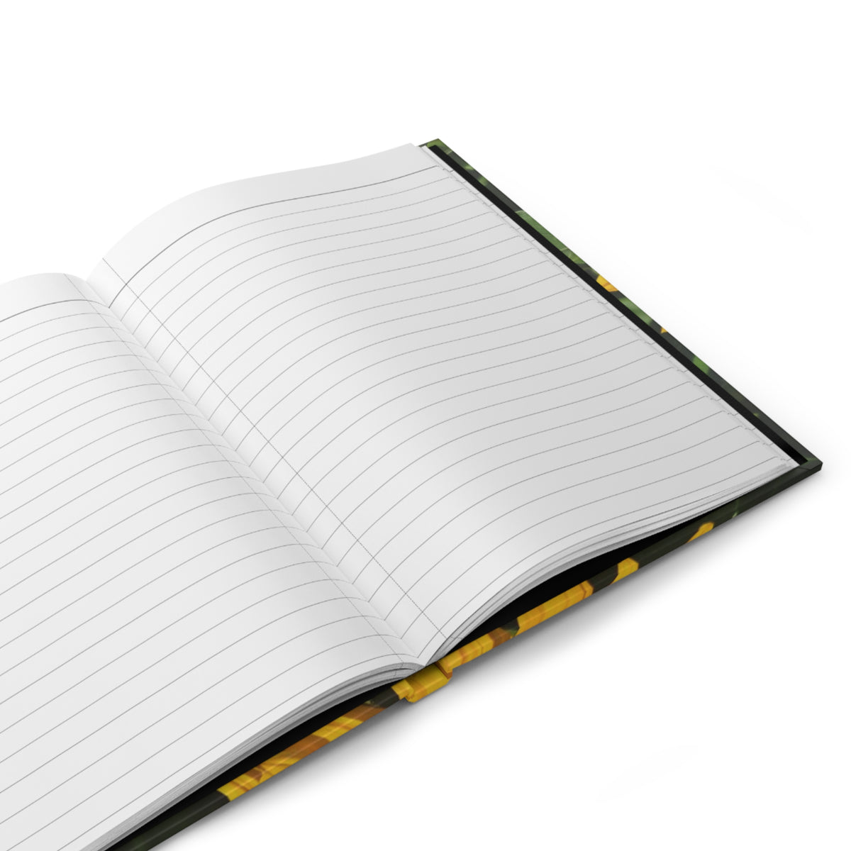 Sunflower Hardcover Journal — Lined Matte Notebook for Notes & Gratitude