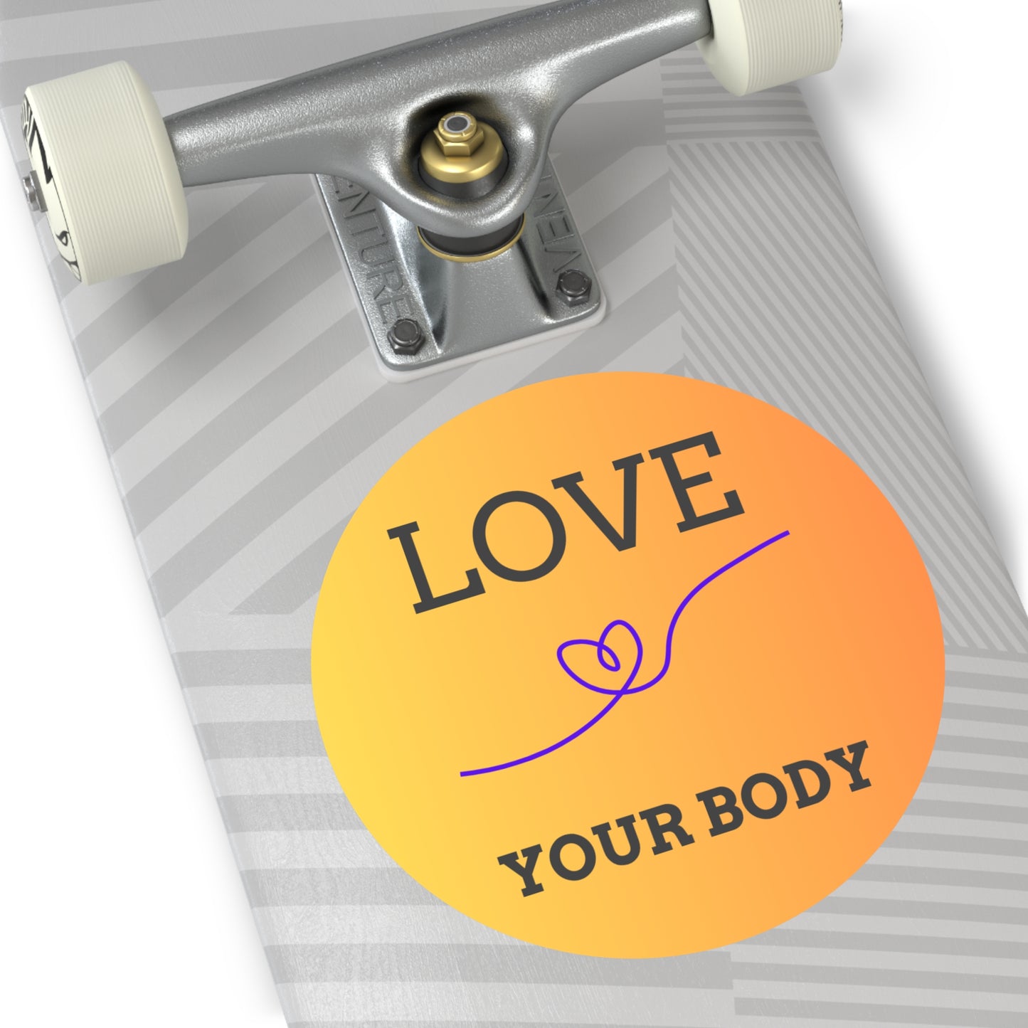 Empowering Love Your Body Vinyl Stickers, Self-Love Decor, Affirmation Stickers, Motivational Gifts, Body Positivity Merch