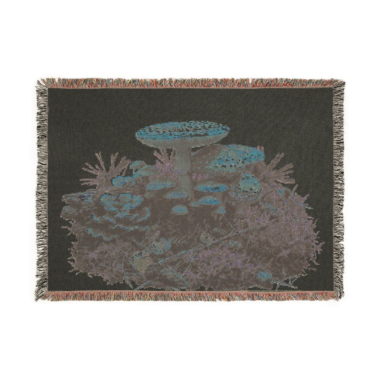 Mushroom Bouquet Woven Blanket - personalization available