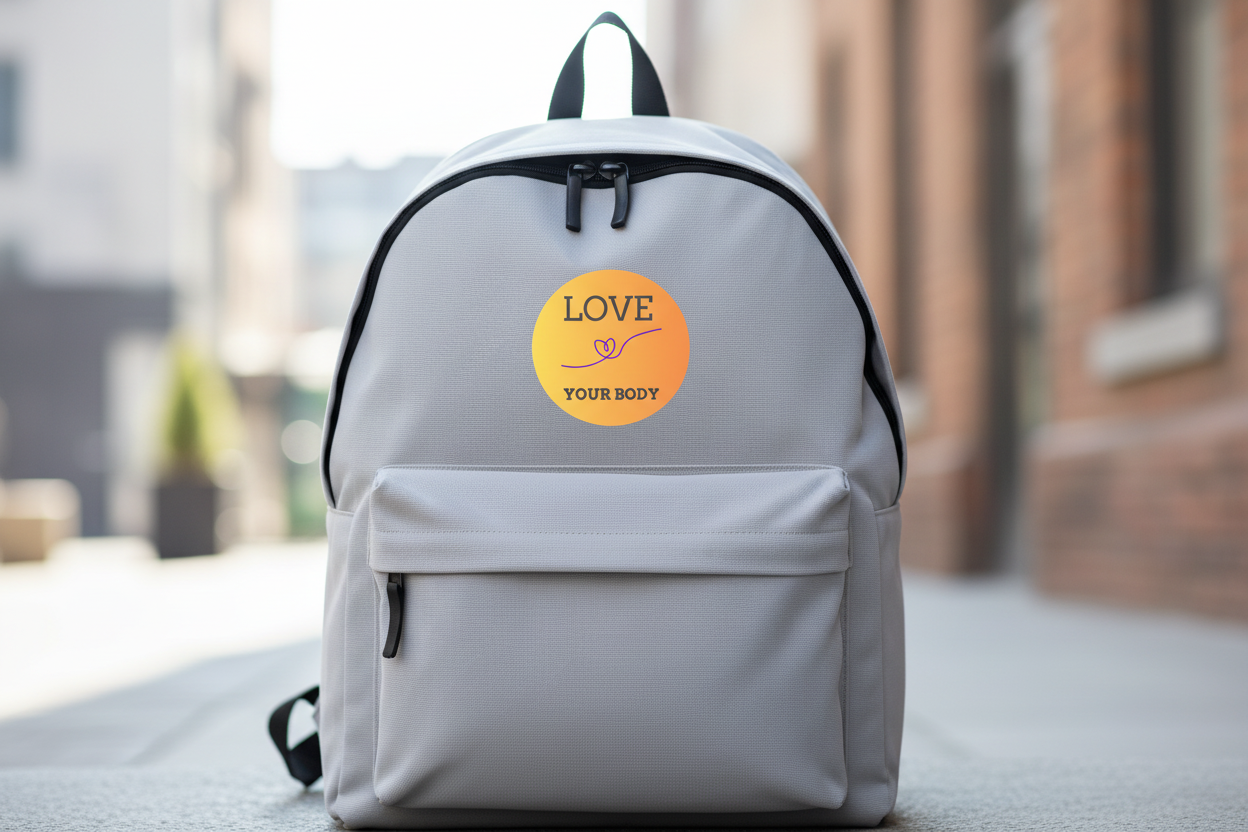 Empowering Love Your Body Vinyl Stickers, Self-Love Decor, Affirmation Stickers, Motivational Gifts, Body Positivity Merch