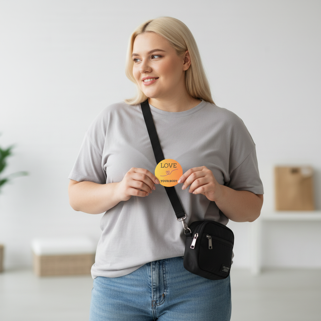 Empowering Love Your Body Vinyl Stickers, Self-Love Decor, Affirmation Stickers, Motivational Gifts, Body Positivity Merch