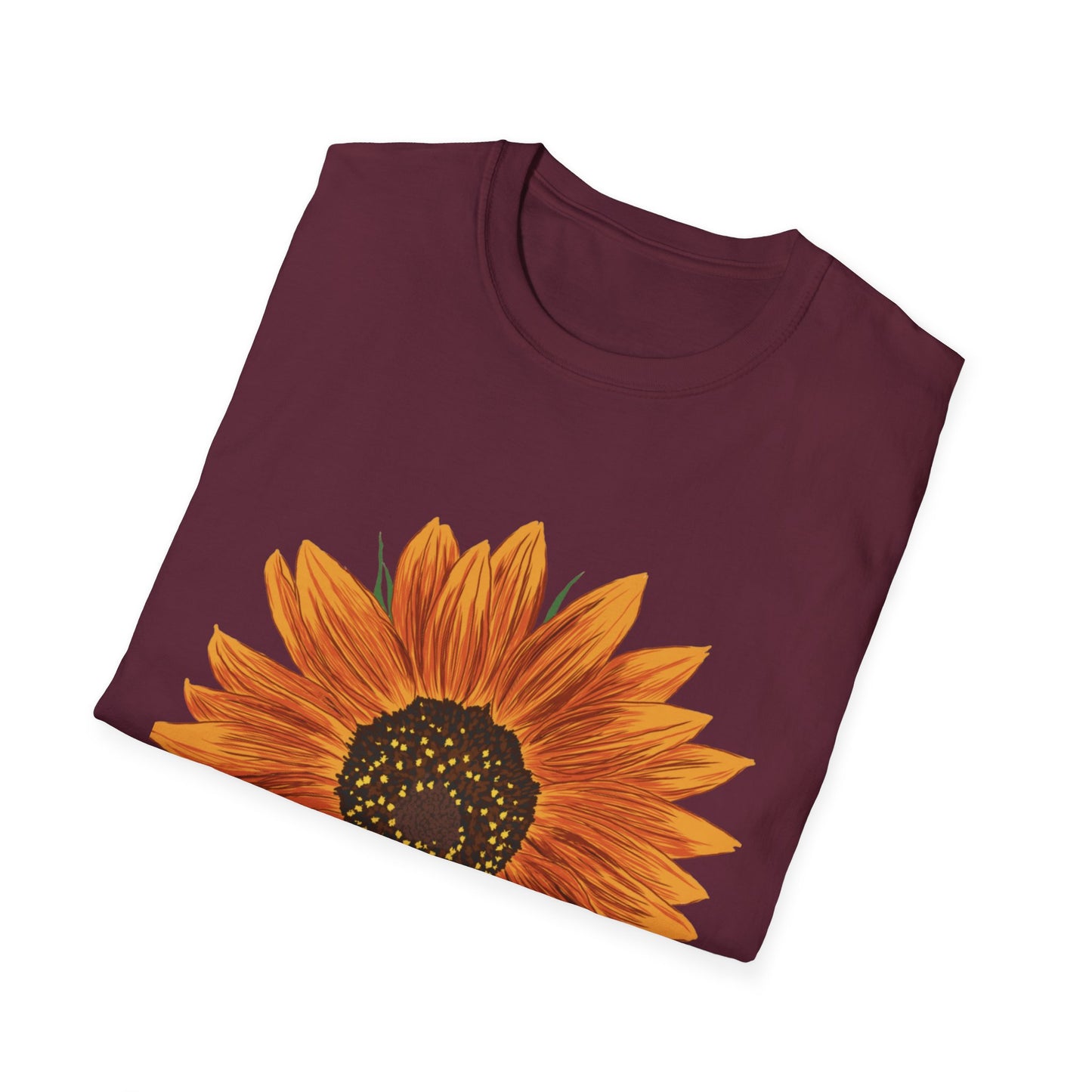Sunflower Unisex Softstyle T-Shirt, Floral Tee, Summer Outfit, Gift for Her, Nature Lover Apparel, Casual Wear