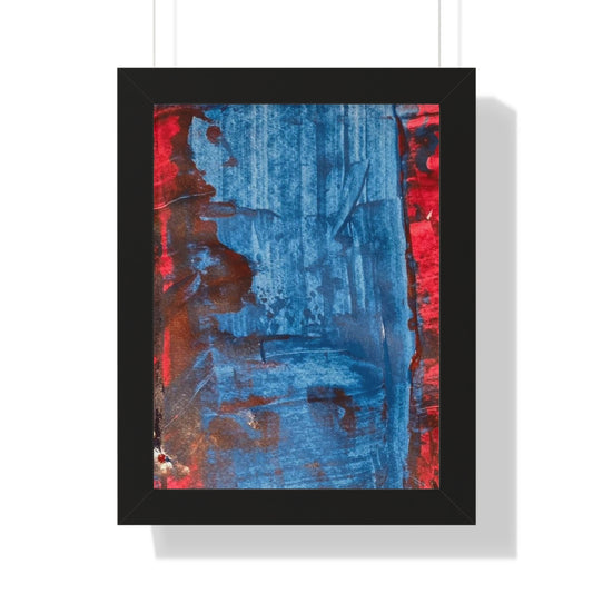 Framed Poster- Vertical abstract art poster