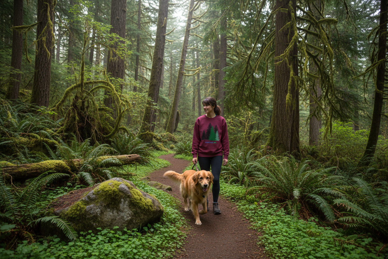 Pine Tree Silhouette Sweatshirt - Portland Forest Vibes