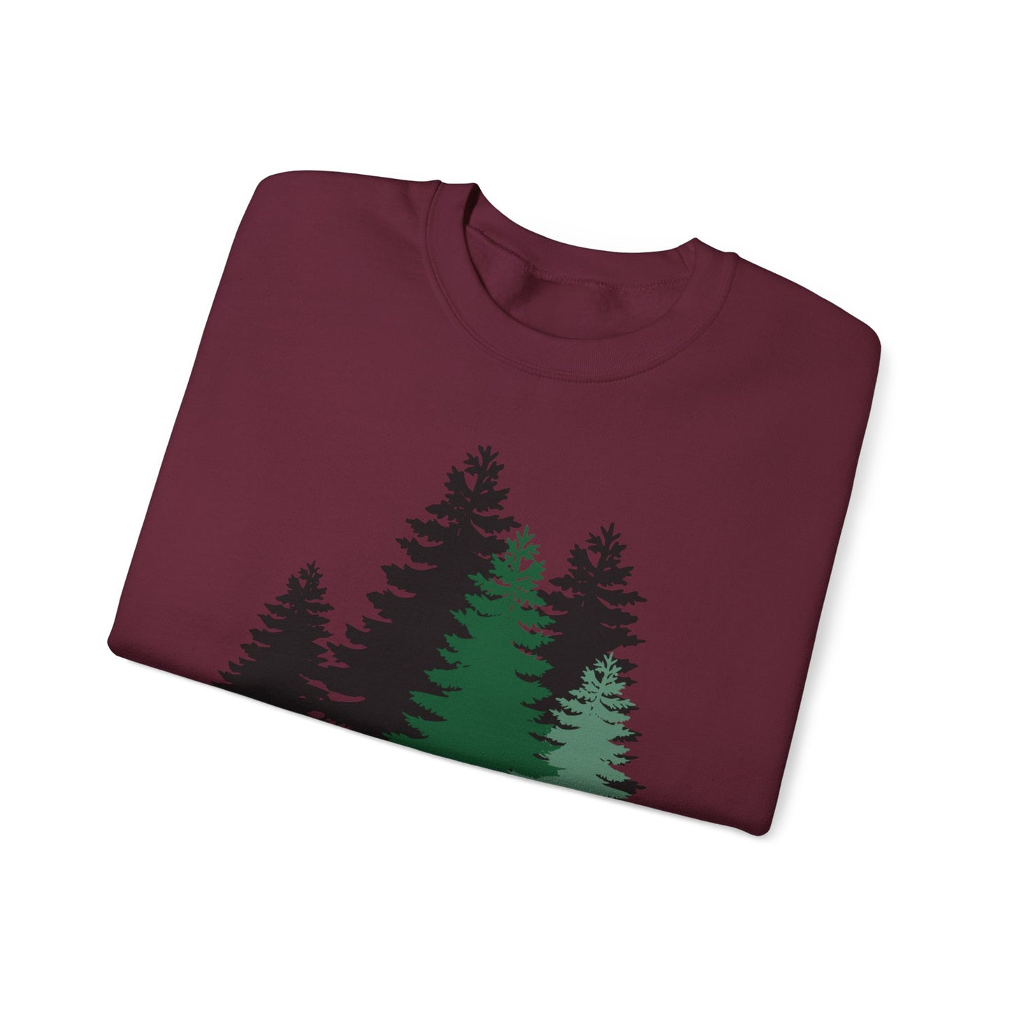 Pine Tree Silhouette Sweatshirt - Portland Forest Vibes