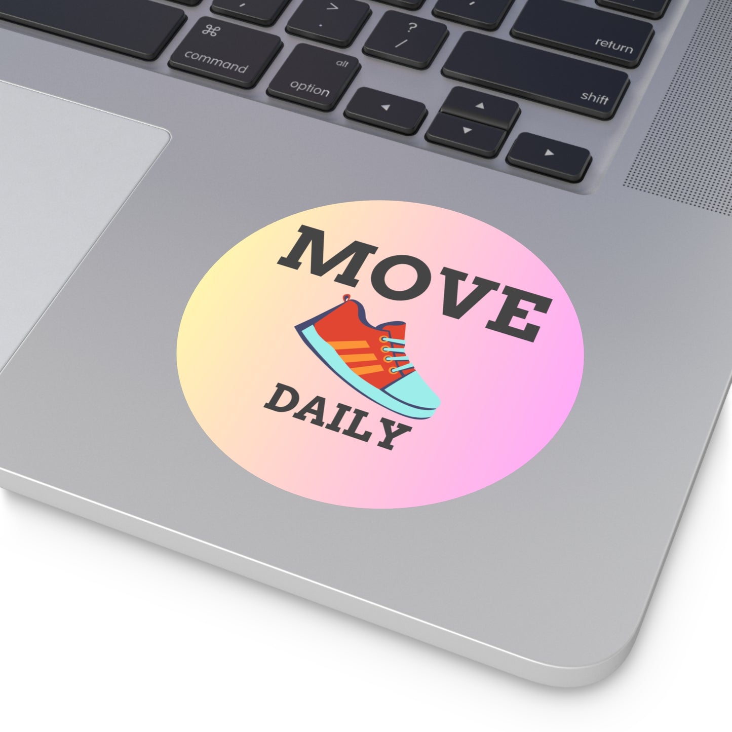 Motivational Round Vinyl Stickers for Active Living, Fitness Decor, Exercise Planner, Gym Gear, Trendy Stickers