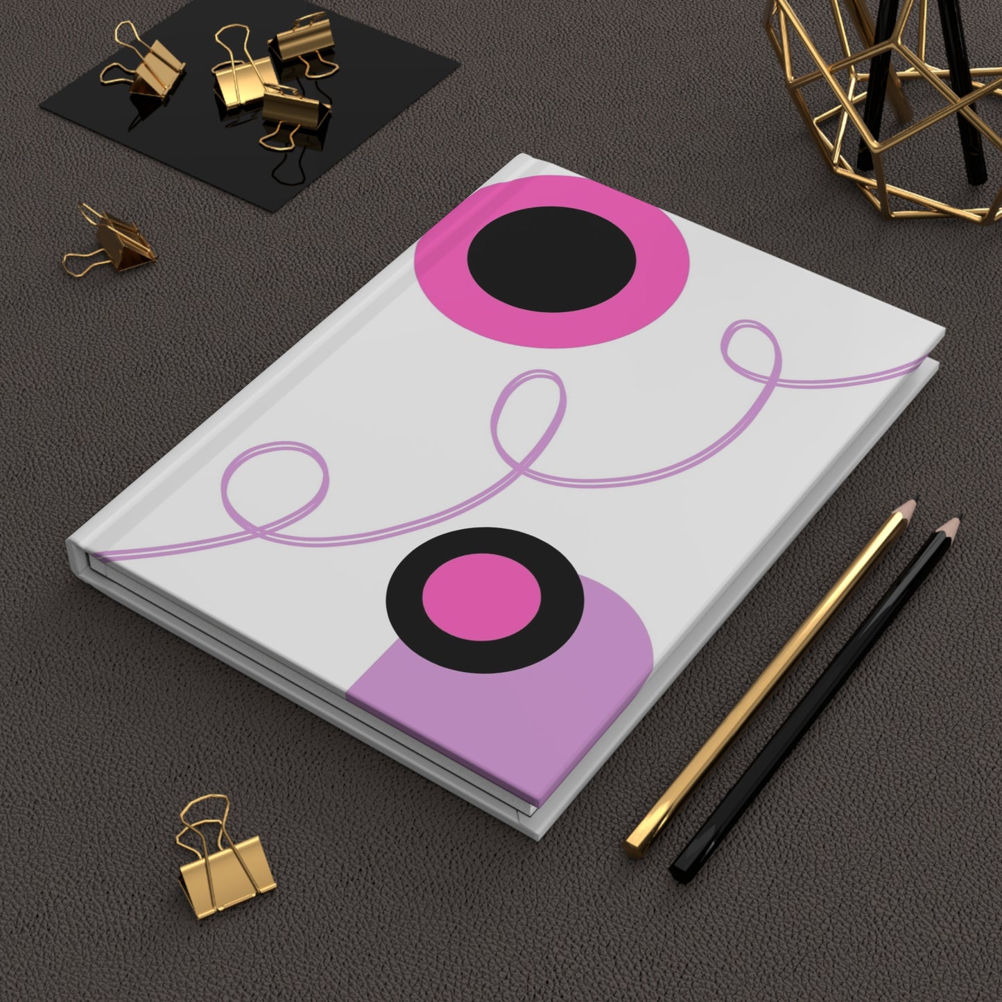 Vibrant Abstract Design Hardcover Journal - Matte Finish for Creative Journaling