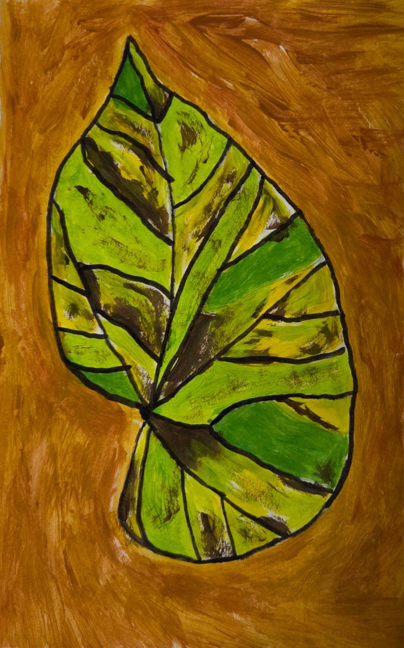 Abstract Begonia Leaf 5.5.5x8.5