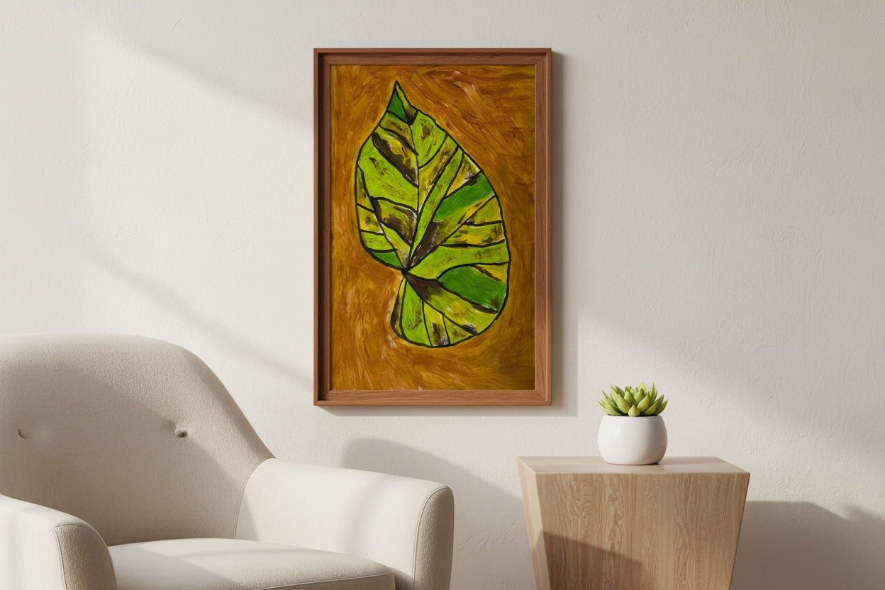 Abstract Begonia Leaf 5.5.5x8.5