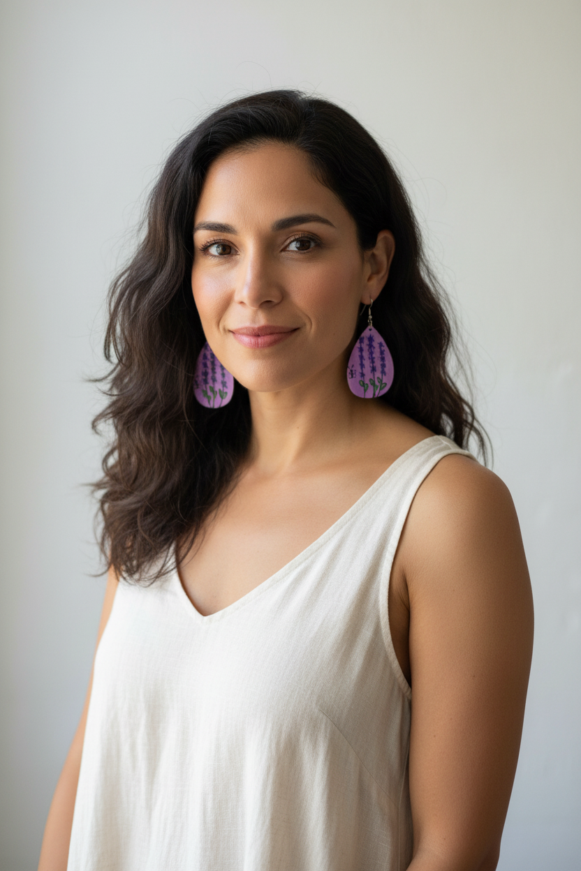 The Lavender & Butterfly Earrings