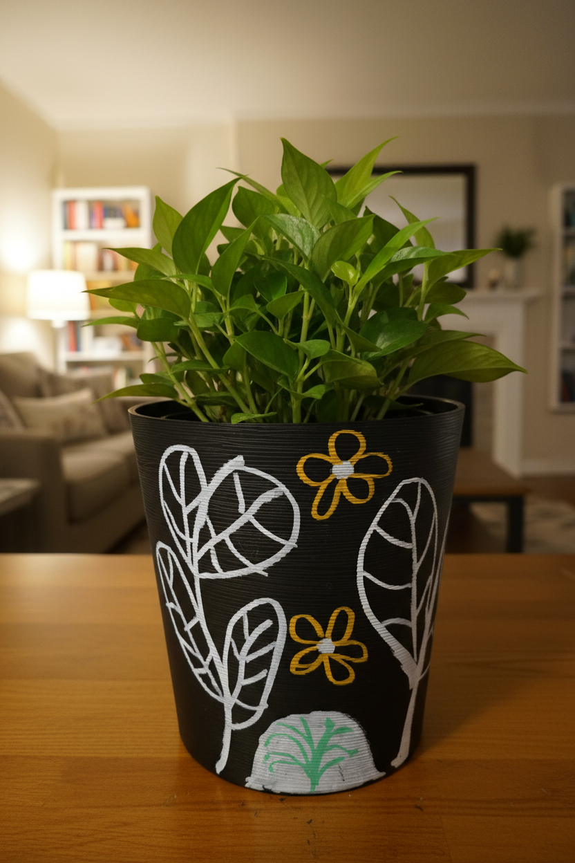 Whimsical Botanical Upcycled Planter