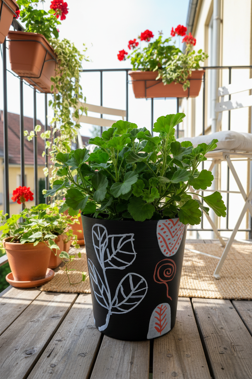 Whimsical Botanical Upcycled Planter
