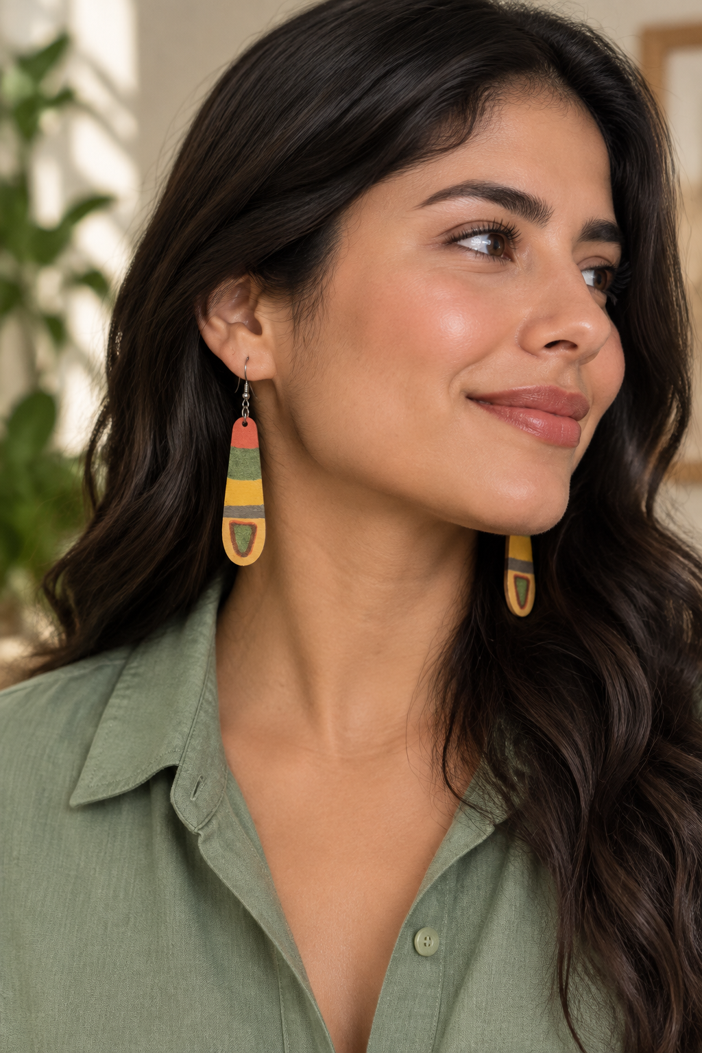 Early Harvest Wooden Statement Earrings