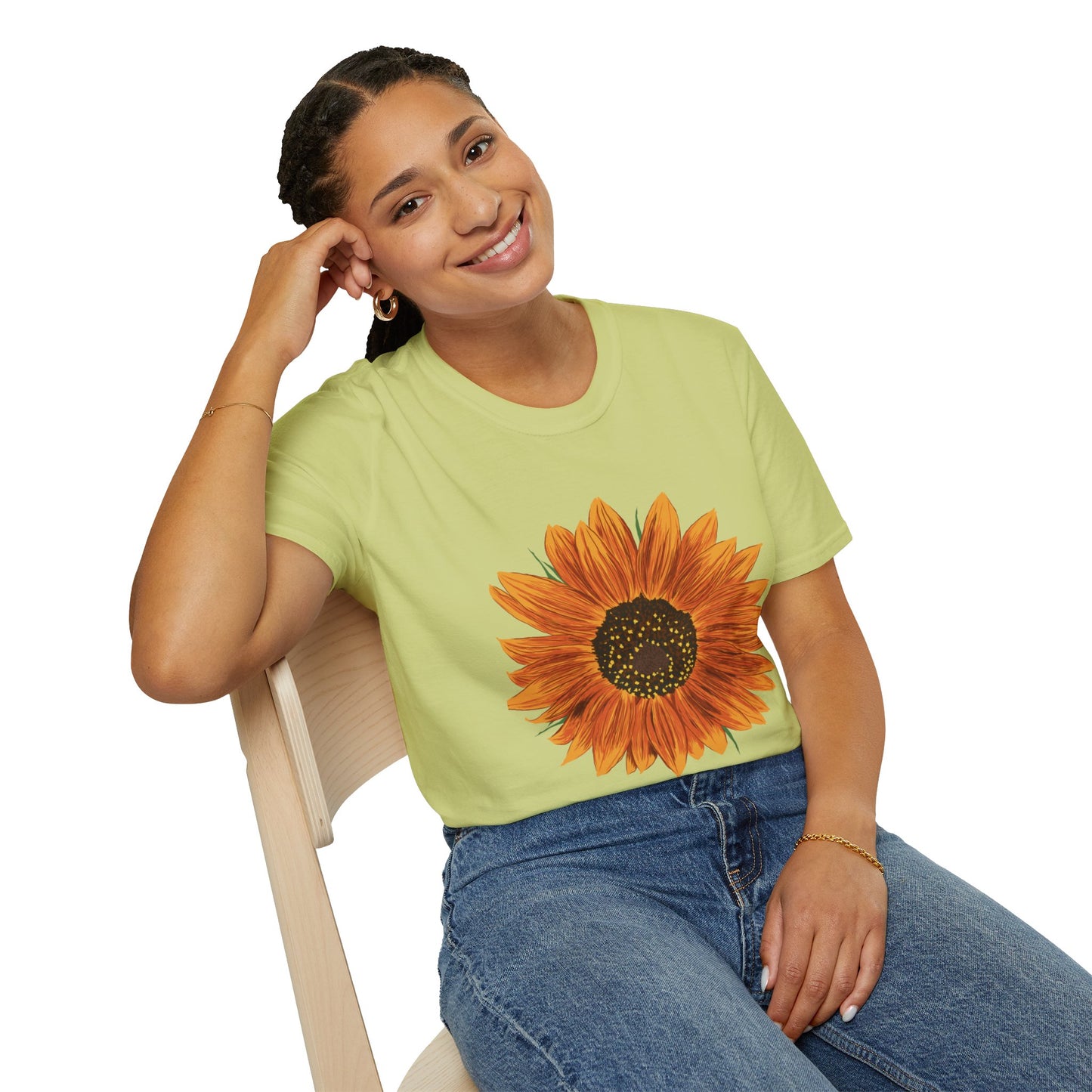 Sunflower Unisex Softstyle T-Shirt, Floral Tee, Summer Outfit, Gift for Her, Nature Lover Apparel, Casual Wear