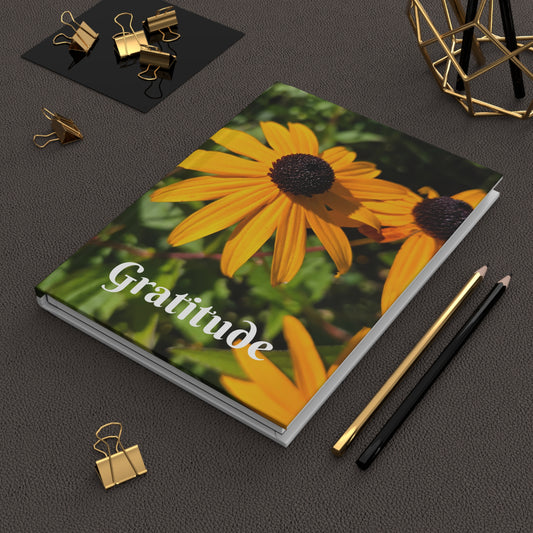 Gratitude Journal — Floral Hardcover Lined Notebook for Daily Reflection