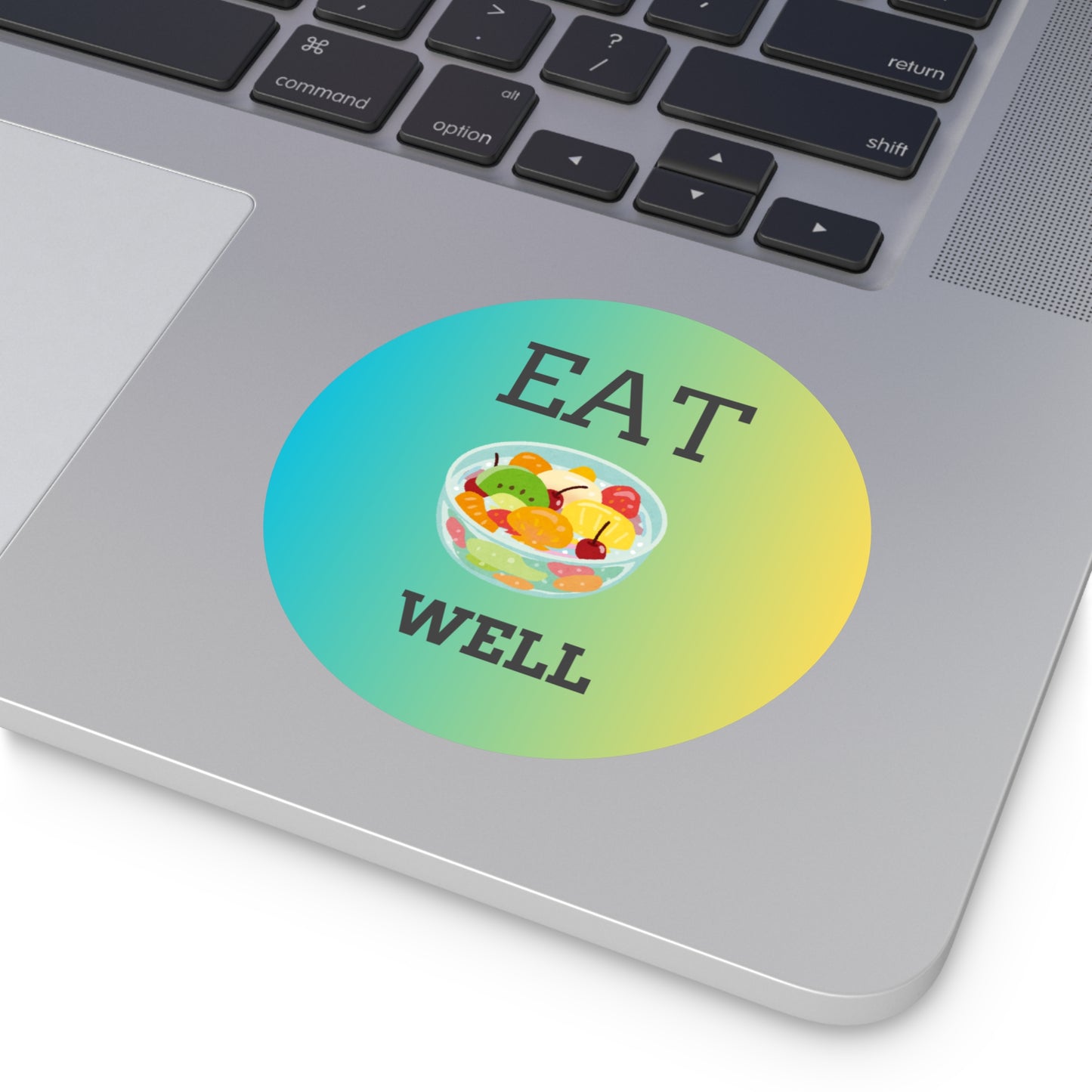 Eat Well Round Vinyl Stickers, Wellness Gifts, Healthy Eating Stickers