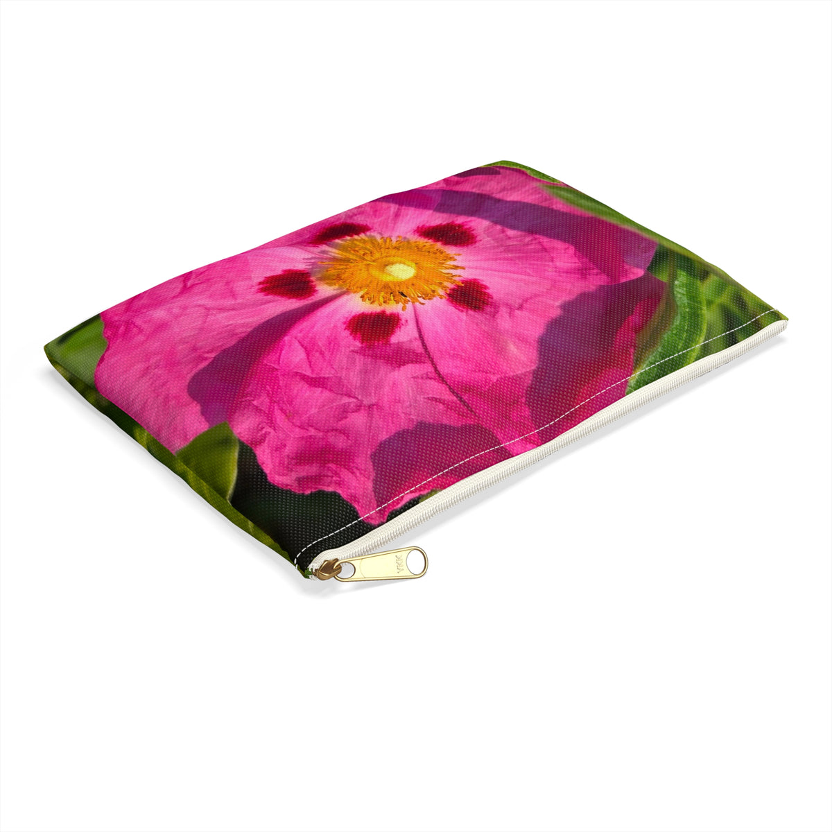 Pink Rockrose Floral Accessory Pouch