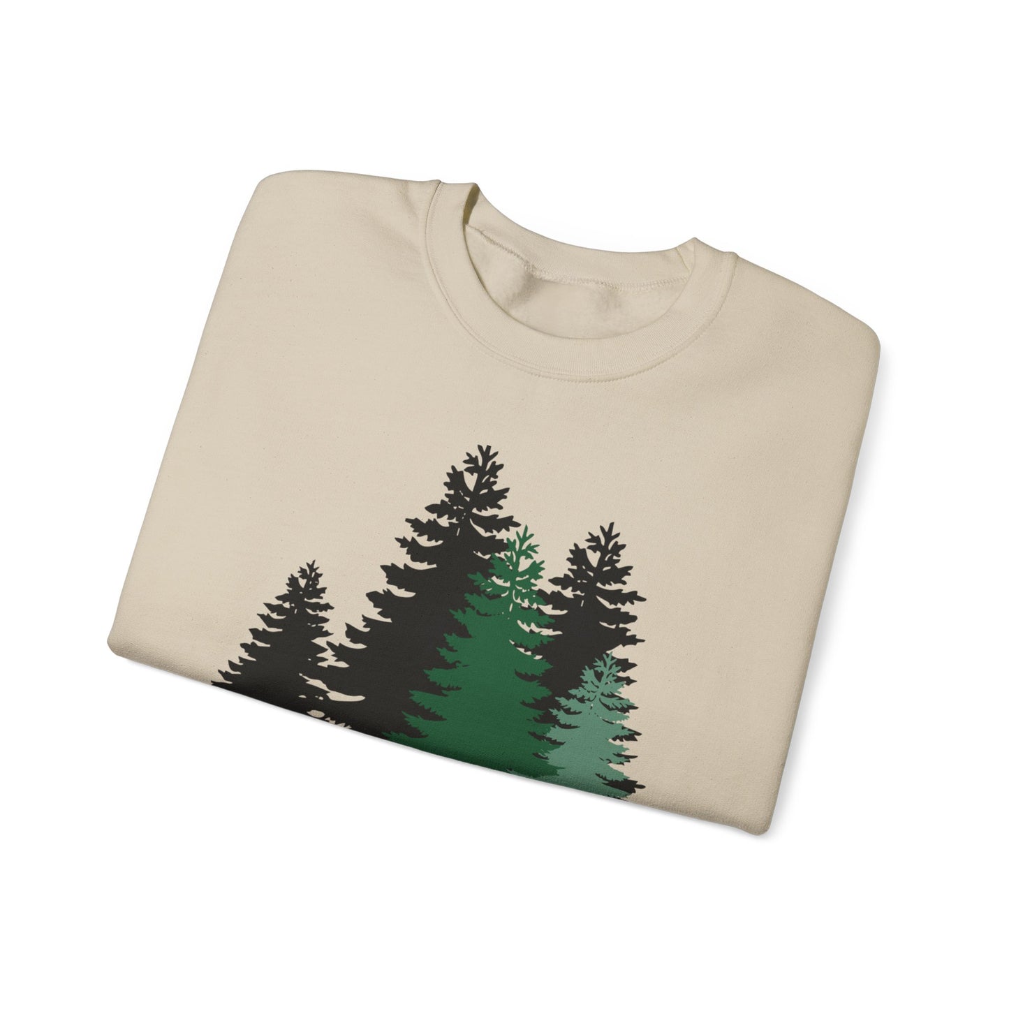 Pine Tree Silhouette Sweatshirt - Portland Forest Vibes