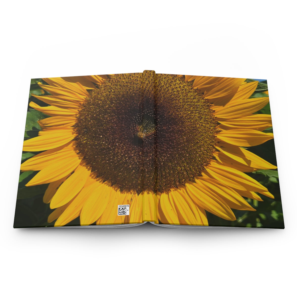 Sunflower Hardcover Journal — Lined Matte Notebook for Notes & Gratitude