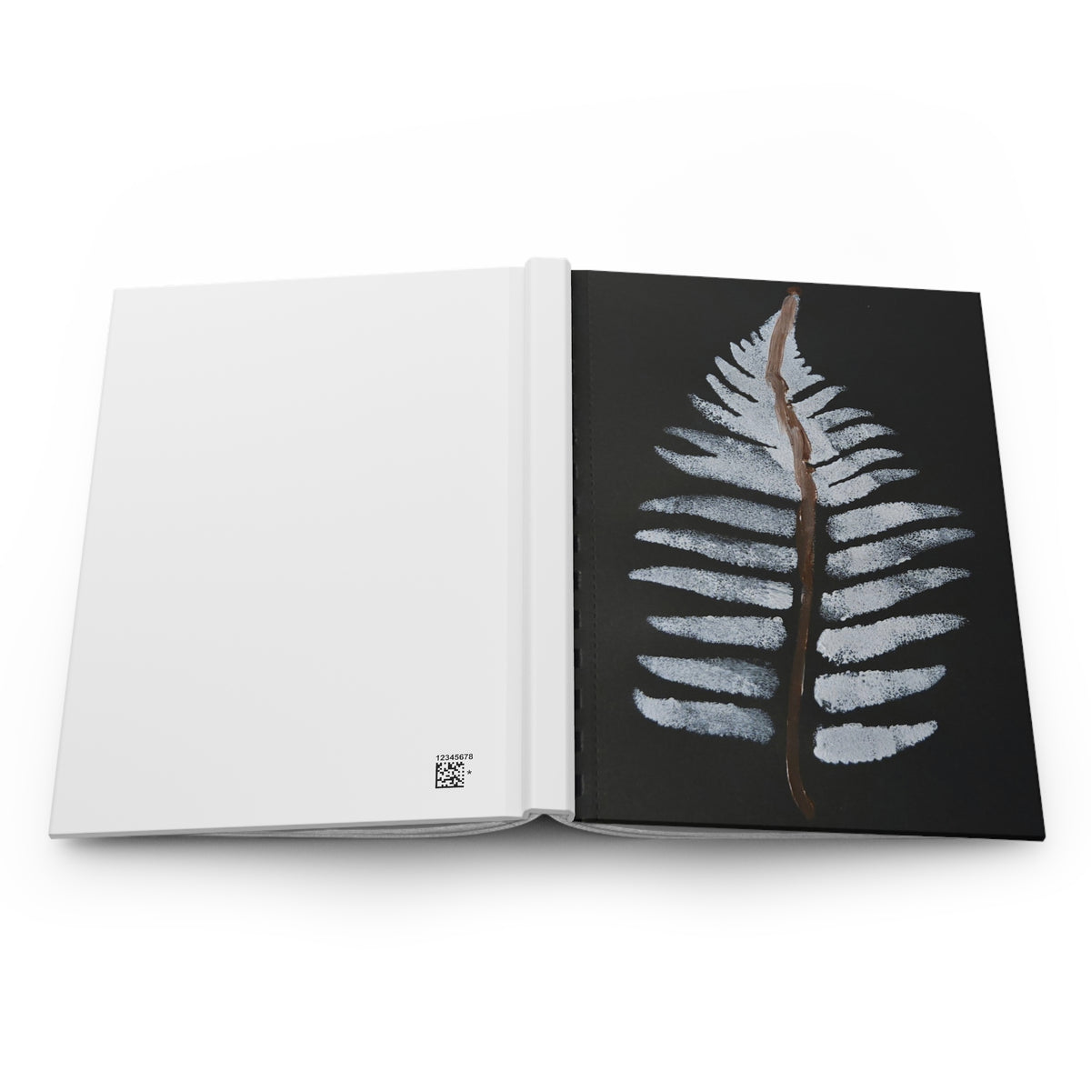 Fern Silhouette Hardcover Journal — Lined Matte Notebook for Nature Lovers