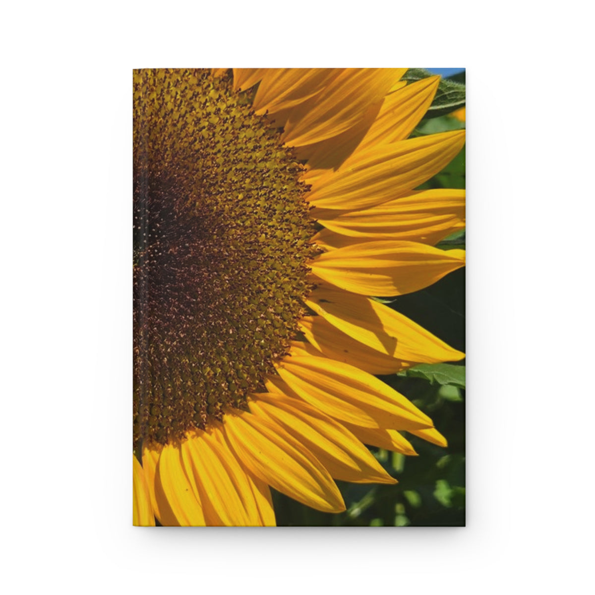 Sunflower Hardcover Journal — Lined Matte Notebook for Notes & Gratitude