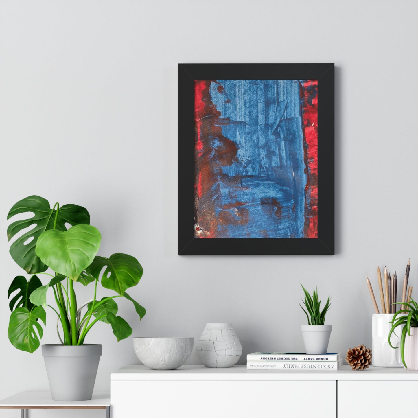Framed Poster- Vertical abstract art poster
