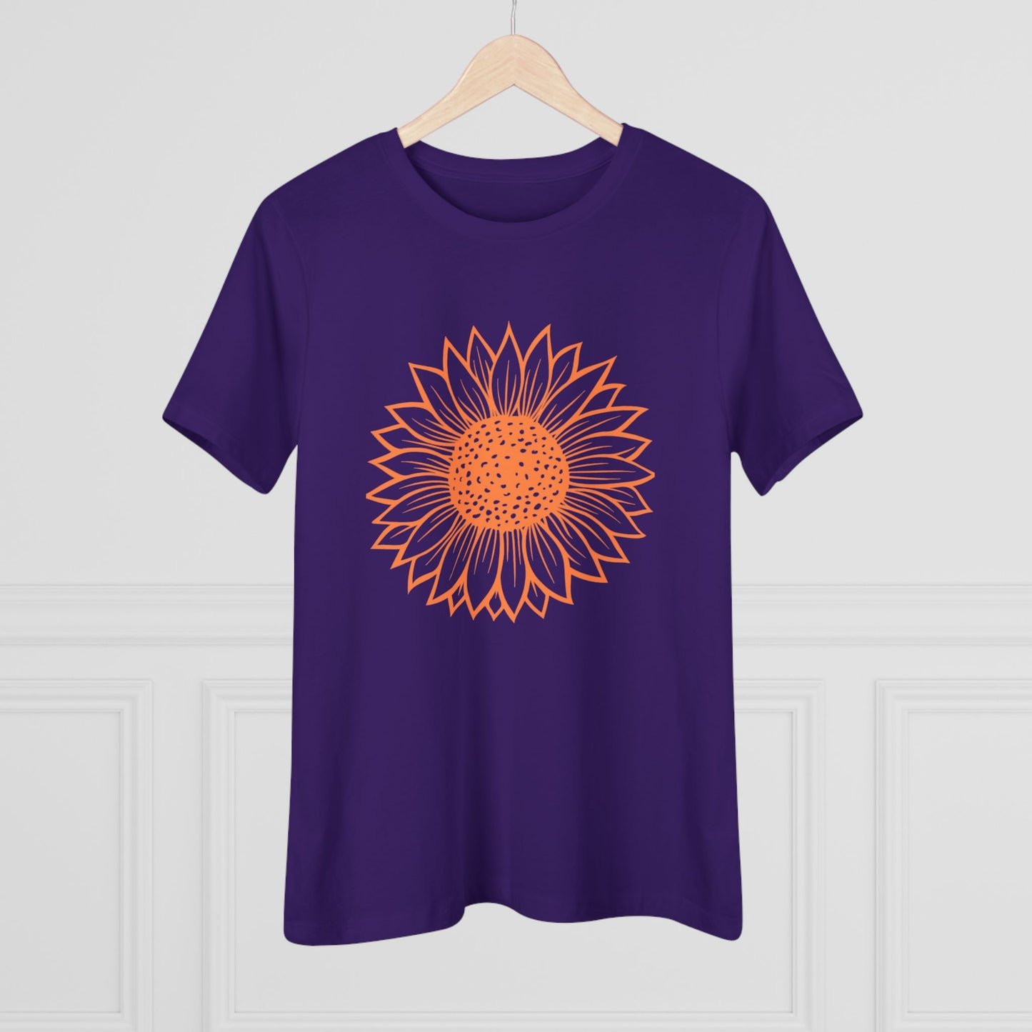 Women's Sunflower Cotton Tee, Floral T-Shirt, Summer Shirt, Gift for Her, Casual Style, Eco-Friendly Tee