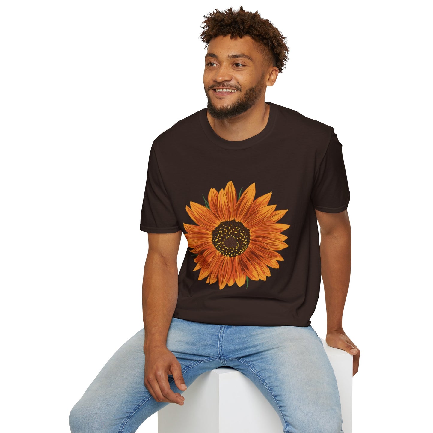 Sunflower Unisex Softstyle T-Shirt, Floral Tee, Summer Outfit, Gift for Her, Nature Lover Apparel, Casual Wear