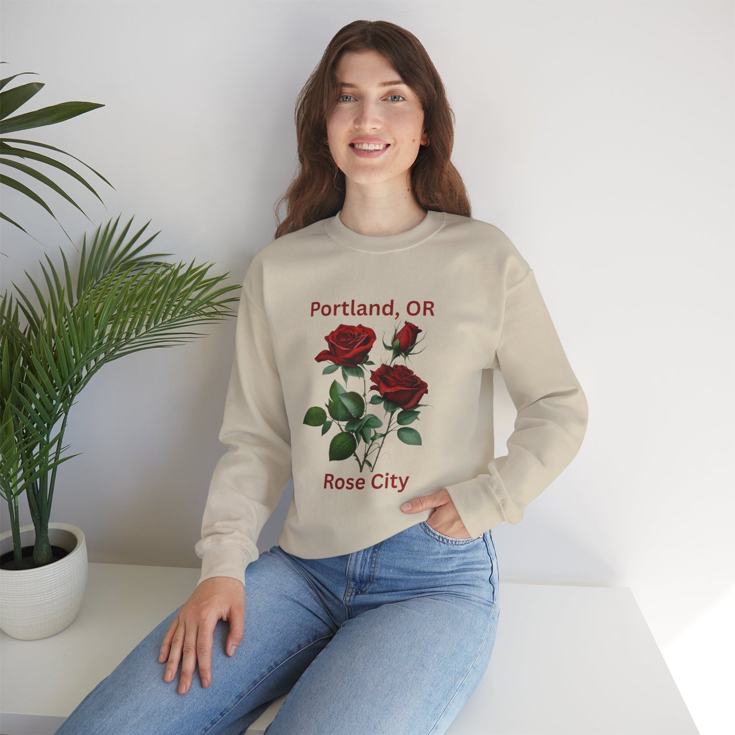 CUSTOM order: crewneck Sweatshirt - Portland, OR Rose City Design