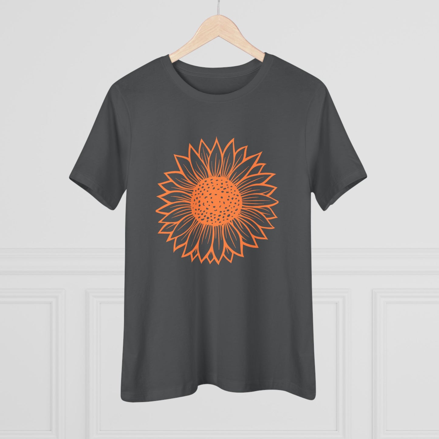 Women's Sunflower Cotton Tee, Floral T-Shirt, Summer Shirt, Gift for Her, Casual Style, Eco-Friendly Tee