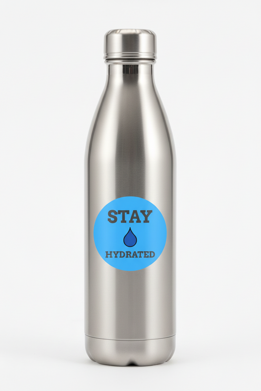 Hydration Reminder Vinyl Stickers - Stay Hydrated Motivational Decals for Water Bottles, Laptops, Journals, Gym Gear, Healthy Lifestyle