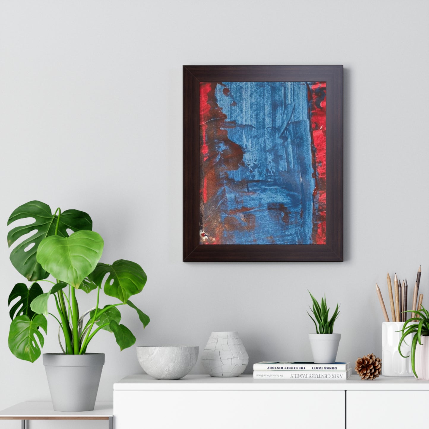 Framed Poster- Vertical abstract art poster