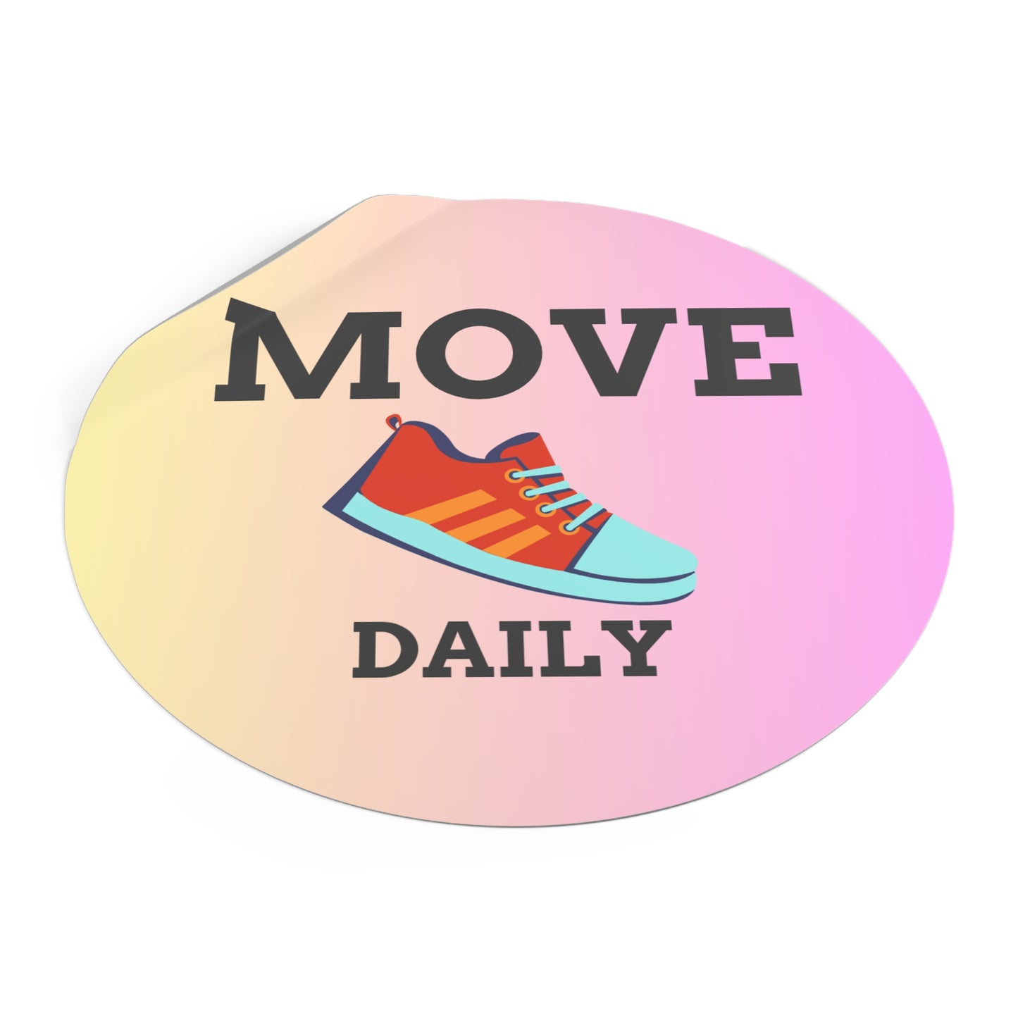 Motivational Round Vinyl Stickers for Active Living, Fitness Decor, Exercise Planner, Gym Gear, Trendy Stickers