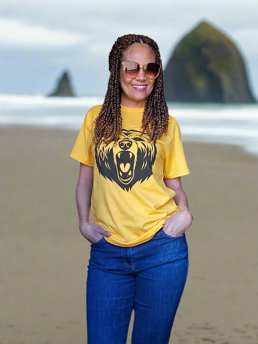 Roaring Bear Graphic Tee | Unisex Ultra Cotton | Nature Lover Shirt, Outdoor Adventure Top, Wildlife Gift, Casual Wear