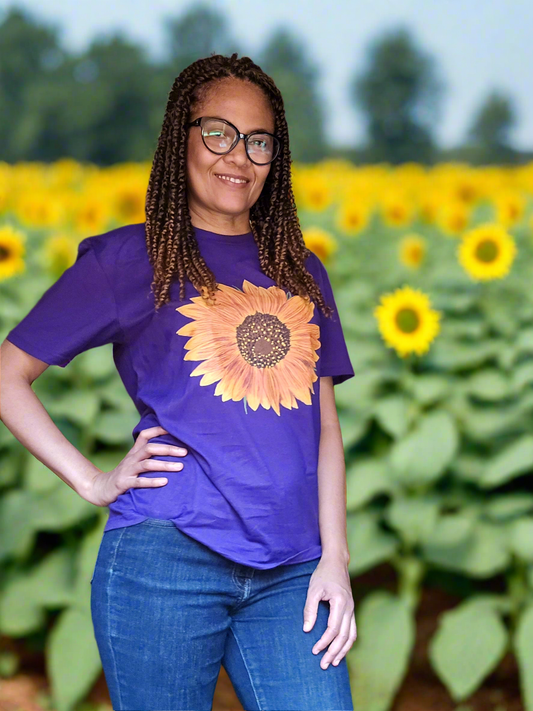 Sunflower Unisex Softstyle T-Shirt, Floral Tee, Summer Outfit, Gift for Her, Nature Lover Apparel, Casual Wear